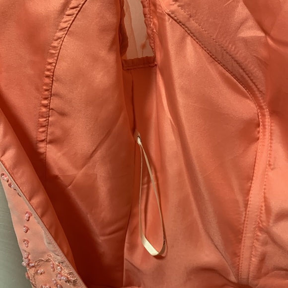 TS Couture LanTing Bridal Coral Sequin Bodice Mother of the Bride Dress - Picture 13 of 17